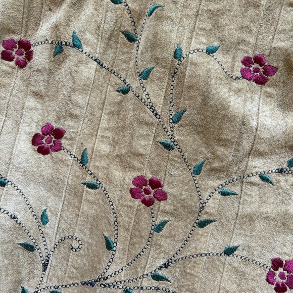 wrangler suede embroidered floral corset tank top - Picture 3 of 11